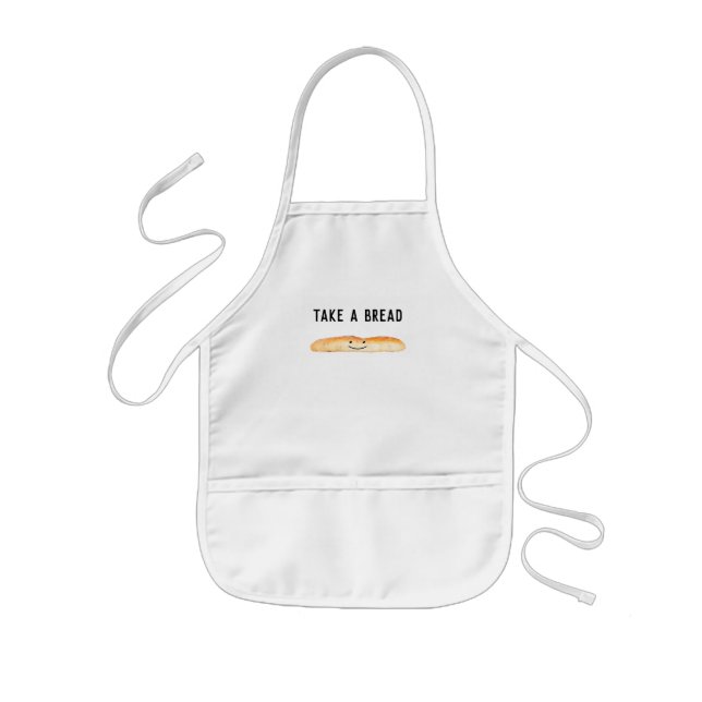 Delantal Infantil Tome un pan - Gracioso Smiley (Frente)