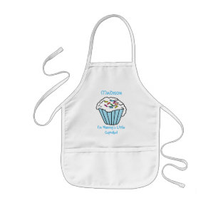 Delantal Infantil Torta 🧁 de mamá - Azul