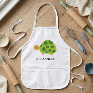 Delantal Infantil Tortuga Verde Lindo Personalizado
