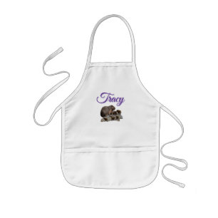 Delantal Infantil Tracy Chicas Nombre En Morado Con Capybras,
