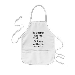 Delantal Infantil Usted mejora beso el cocinero. …. O b…