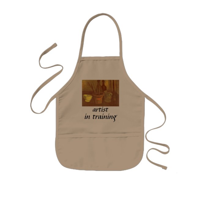 Delantal Infantil Vincent van Gogh - Pinceles de la vida muerta en l (Frente)