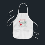 Delantal Infantil Vintage Christmas, Santa Claus Chef y Turquía<br><div class="desc">Ilustracion de época Festividad navideña Merry imagen de un retro Santa Claus vestido como panadero del chef en la cocina cocinando una cena tradicional saludable de Navidades gourmet. Una delicia culinaria del pavo asado fresco del horno. ¡Festividad de la felicidad,  Feliz Navidad!</div>