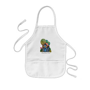 Delantal Infantil Watercolor Cute Hogar Sweet Home Art