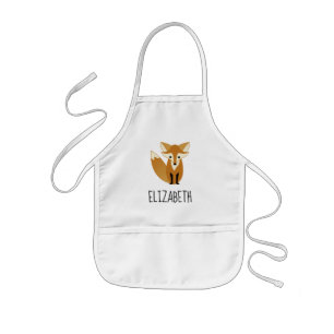 Delantal Infantil Woodland Fox Cute personalizado