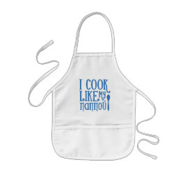 Delantal Infantil Yo cocino como mi pappou Apron de los niños griego