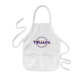 Delantal Infantil Yuliana en la púrpura de Flores