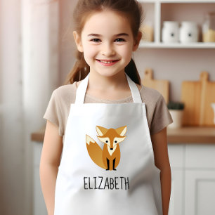 Delantal Infantil Zorro del Bosque Personalizado Adorable