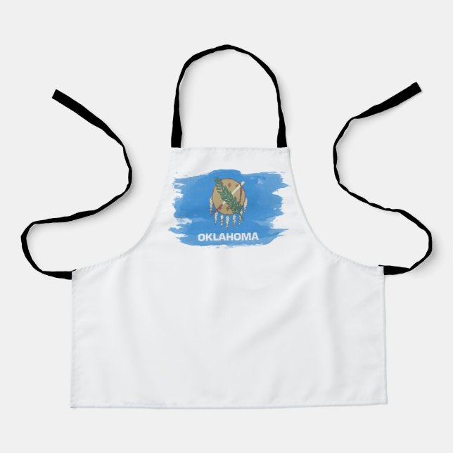 Delantal Infarto cerebral de la bandera del estado de Oklah (Anverso)