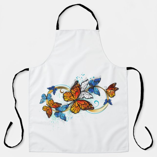 Delantal Infinidad de Mariposas Monarca (Anverso)