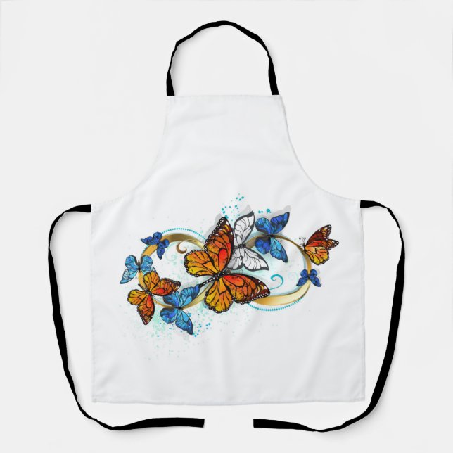 Delantal Infinidad de Mariposas Monarca (Anverso)
