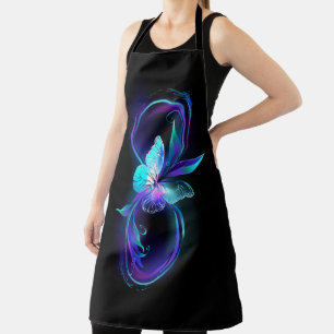 Delantal Infinito brillante con mariposa mágica