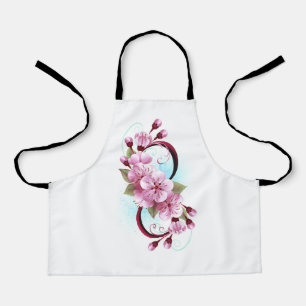Delantal Infinito con las flores de flores de Sakura Blosso