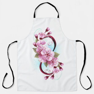 Delantal Infinito con las flores de flores de Sakura Blosso