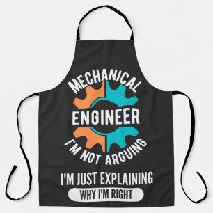 Delantal Ingeniero Mecánico Gracioso, Ingeniería Mecánica