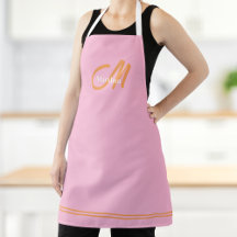 Inicial de Monograma Moderno Rosa Naranja