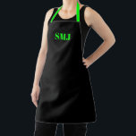 Delantal Iniciales de monograma personalizado moderno neón<br><div class="desc">Moderno personalizado monograma iniciales neón verde negro Apron. letras verde neón,  fondo negro. puedes elegir tu color correa gran regalo para mamá,  papá,  amigos y tú mismo! Diseño moderno,  minimalista,  sencillo y elegante. Excelente para cocineros,  chefs,  cerámica,  artesanía,  trabajo,  cocina,  horneado,  barbacoa,  parrilladas,  comercios y tiendas,  etc.</div>