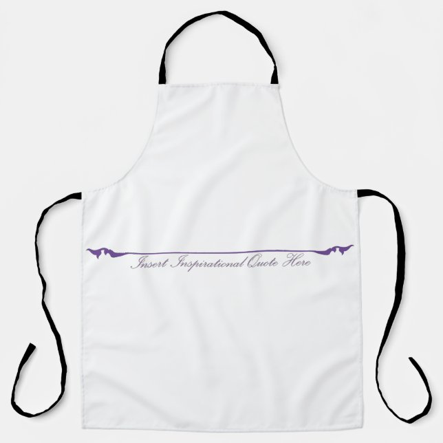 Delantal Insertar cita Inspiradora aquí - Púrpura (Anverso)