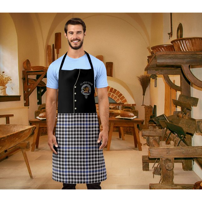 Delantal Insignia de clan Gladstone y Tartan Kilt (Subido por el creador)