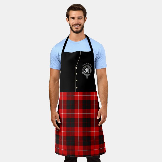 Delantal Insignia del clan de Cunningham y Tartan Kilt (Gastado)