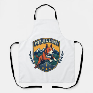 Delantal Insignia deportiva de mascota vintage de leones Pi