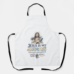 Delantal Inspiración de camiseta para peluquero de Jesus Be