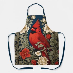 Delantal Inspiración del cardenal norteño Floral William Mo