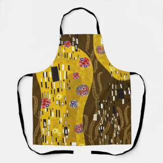 Delantal Inspiración del Klimt en el patrón oro Art Nouveau