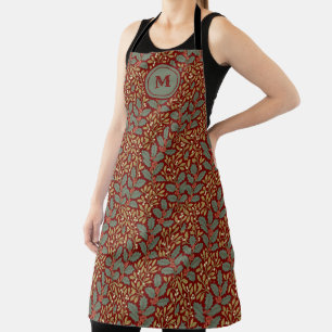 Delantal Inspirado en William Morris: Acebo y Muérdago