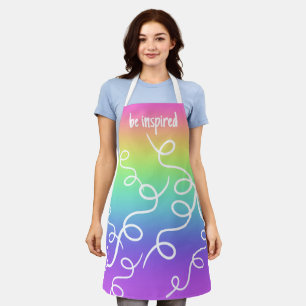Delantal Inspirarse en el gradiente del arcoiris Swirls Apr