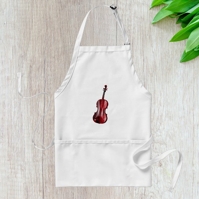 Delantal Instrumento Musical de Violín Rojo Elegante (Subido por el creador)