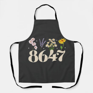 Delantal intage 8647, Anti Trump, floral feminista, sutil