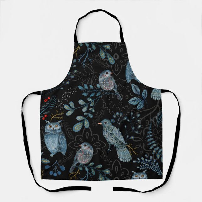 Delantal Intricate  floral and paisley  pattern  (Anverso)