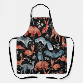 Delantal  Intricate woodland animals pattern