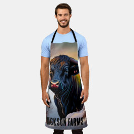 Delantal Invierno de Toro de Angus Negro