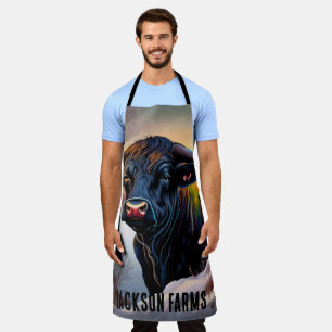 Delantal Invierno de Toro de Angus Negro