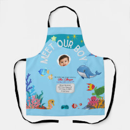 Delantal Invitación de Baby Shower para Conocer a Nuestro N