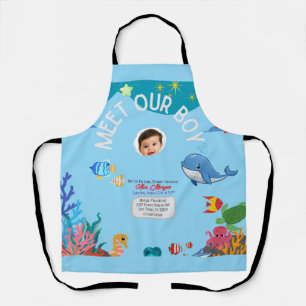 Delantal Invitación de Baby Shower para Conocer a Nuestro N