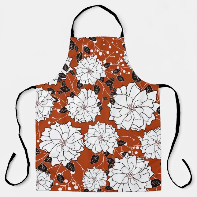 Delantal Invitación floral: Boda abstracto (Anverso)