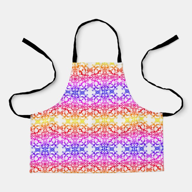 Delantal Ipanema Red Intricada De Patrón De Múltiples Forma (Anverso)