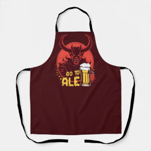 Delantal Ir a Ale - Satan Bebiendo Cerveza