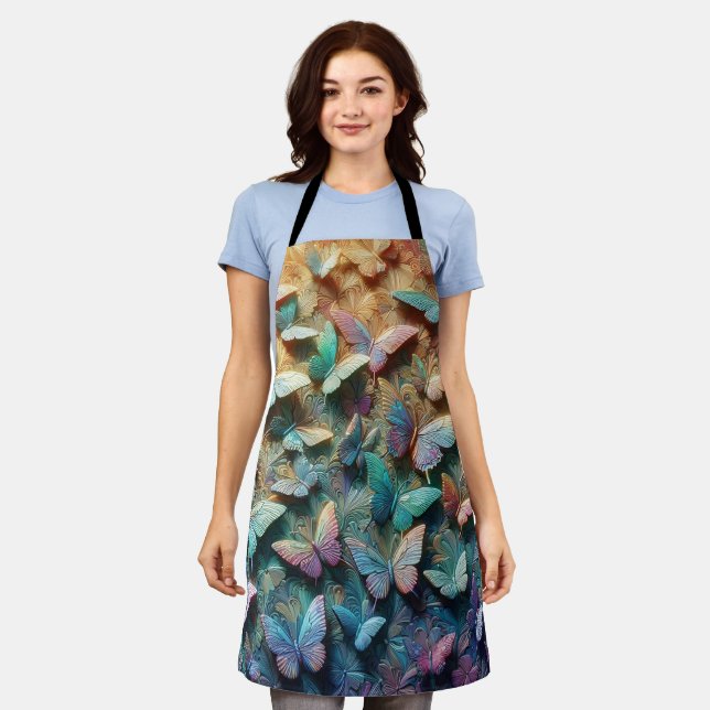 Delantal Iridescent Butterfly Garden (Gastado)