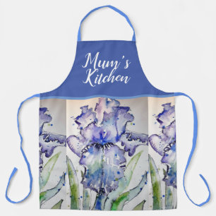 Delantal Iris Floral Shabby Chic Purple Lavender Mamá Apro