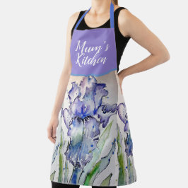 Delantal Iris Floral Shabby Chic Purple Lavender Mamá Apron