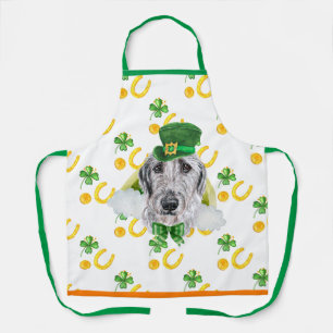 Delantal Irlandés Lebrel Decoración de Vacaciones Día de Sa