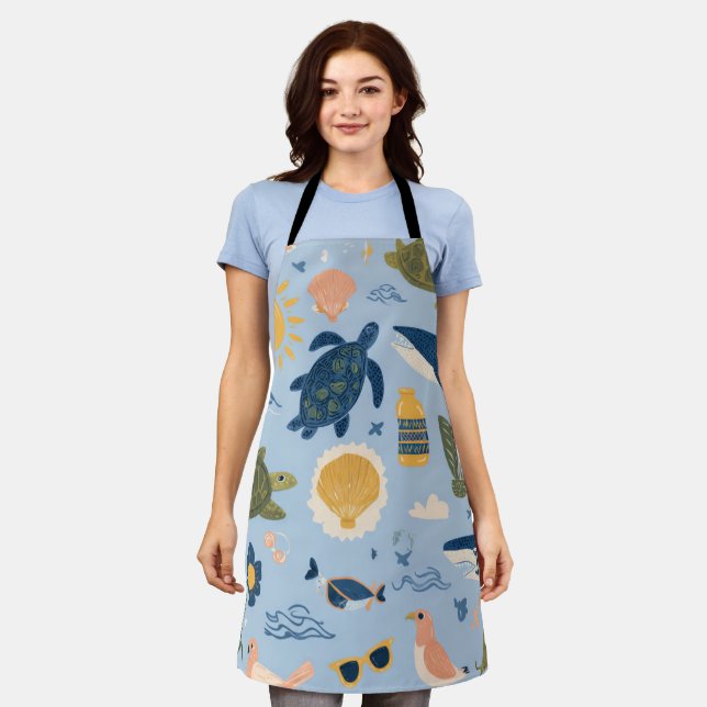 Delantal Island Life All-Over Print Apron Gift (Gastado)