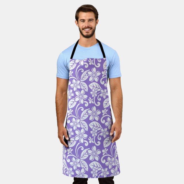 DELANTAL ISLAND PLUMERIA (LAVENDER) (Gastado)