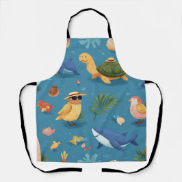 Delantal Island Sunset All-Over Print Apron Gift