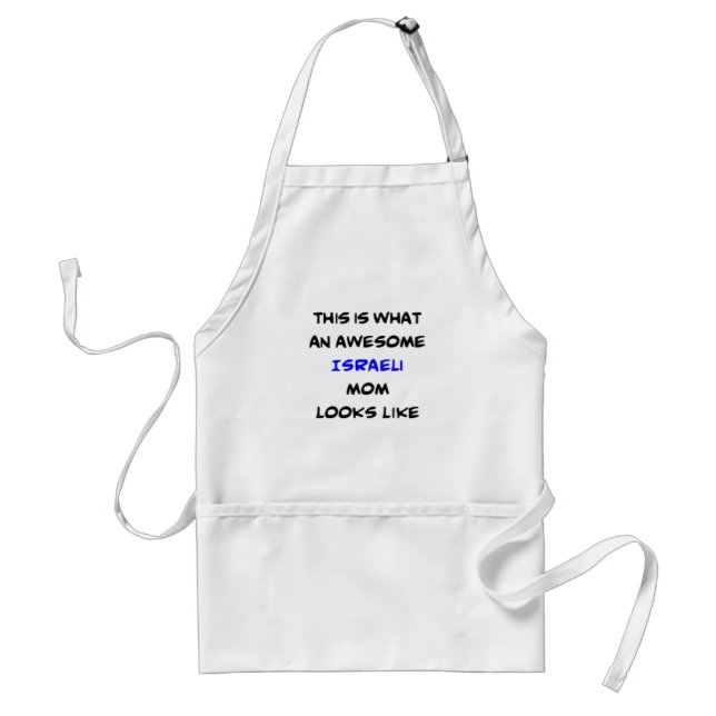 Delantal israeli mom, awesome adult apron (Frente)