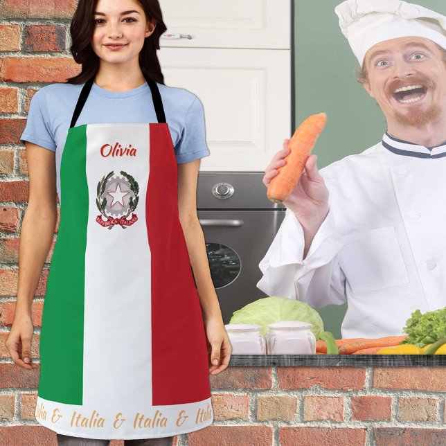 Delantal Italia, Italia, cocina de los chefs de bandera ita (Subido por el creador)